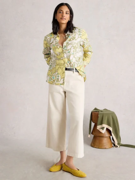 White Stuff Yellow Sophie Cotton Shirt