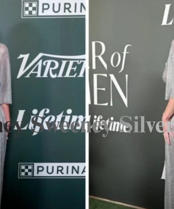 sydney sweeney silver dress